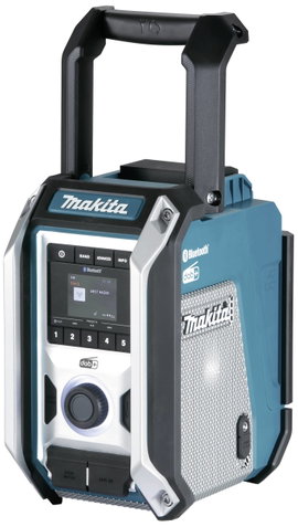 Makita Építkezési rádió DAB, DAB+ AUX, Bluetooth®, USB Fröccsenő víz ellen védett, ütésálló Türkiz, 