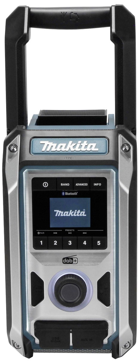 Makita Építkezési rádió DAB, DAB+ AUX, Bluetooth®, USB Fröccsenő víz ellen védett, ütésálló Türkiz, 8. kép