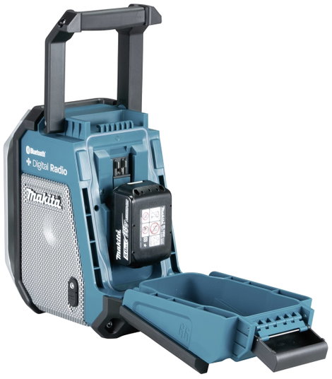 Makita Építkezési rádió DAB, DAB+ AUX, Bluetooth®, USB Fröccsenő víz ellen védett, ütésálló Türkiz, 9. kép