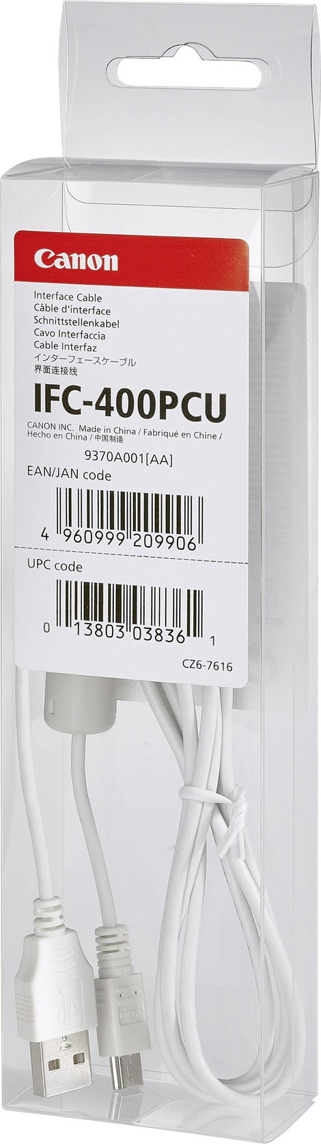 Canon USB kábel USB 2.0 USB-A dugó, USB mini B dugó 1.50 m Fehér 9370A001
