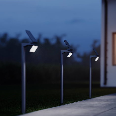 Steinel 671211 Xsolar GL-S Napelemes kültéri állólámpa mozgásjelzővel 1.2 W Semleges fehér Ezüst 7. kép