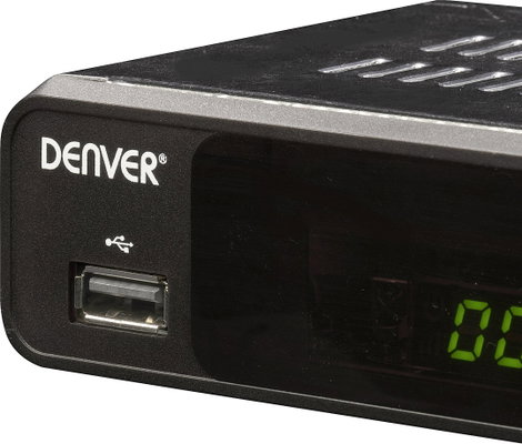 Denver DVBS-206HD HD-SAT vevő Előlapi USB Tunerek száma: 1 2. kép