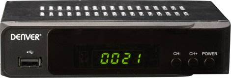 Denver DVBS-206HD HD-SAT vevő Előlapi USB Tunerek száma: 1 6. kép