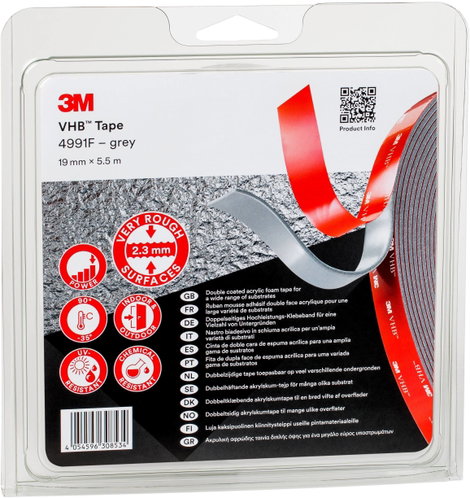 3M 4991F/IPS Ragasztószalag Szürke (H x Sz) 5.5 m x 19 mm 1 db 2. kép