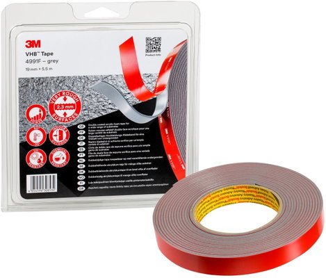 3M 4991F/IPS Ragasztószalag Szürke (H x Sz) 5.5 m x 19 mm 1 db 4. kép