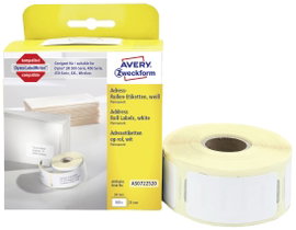 Avery-Zweckform Etikett tekercs 54 x 25 mm Papír Fehér 500 db Véglegesen tapadó AS0722520 Cím etiket