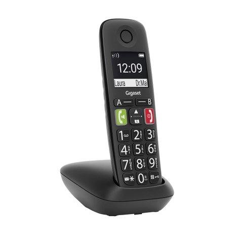 Gigaset E290 DECT/GAP Vezeték nélküli analóg telefon Hallókészülékkel kompatibilis, Kihangosító, Béb 2. kép