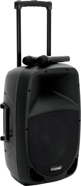 Omnitronic MES-12BT2 Hordohzató PA hangfal 30.48 cm 12 coll Akkuról üzemeltetett, Hálózatról üzemelt