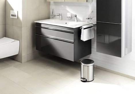 Durable 340023 340023 Papírkosár 5 l (Ø x Ma) 205 mm x 290 mm Nemesacél Ezüst 1 db 3. kép
