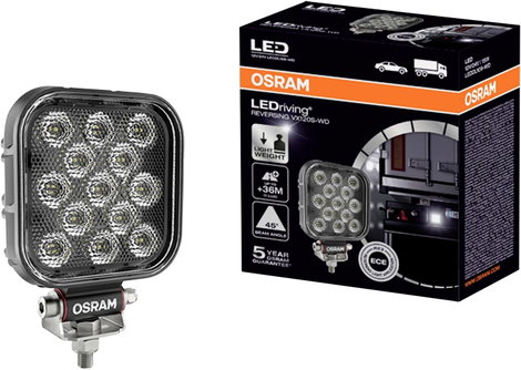 OSRAM Tolatófényszóró 12 V, 24 V LEDriving Reversing VX 120S-WD, quadratischer LED Rückfahrscheinwer 21. kép