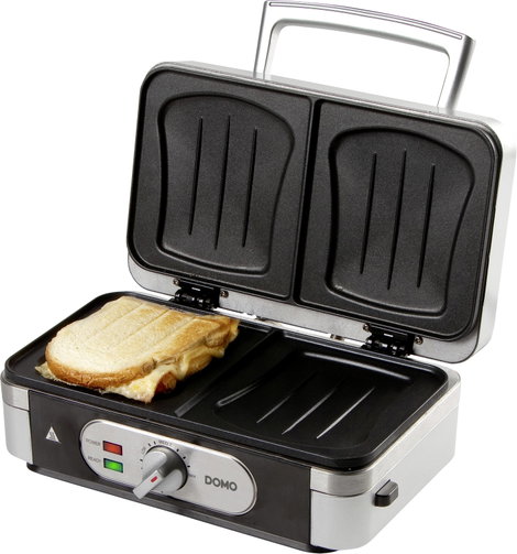 DOMO DO9136C Szendvicssütő Grillező funkció Ezüst, Fekete 5. kép