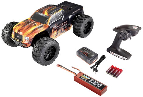 RC modellautó akkuval és töltővel, Elektro Monstertruck 4WD 100% RtR 2,4 GHz 1:10, Reely Cimera 6. kép