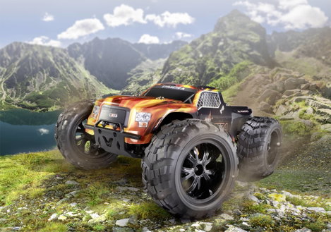 RC modellautó akkuval és töltővel, Elektro Monstertruck 4WD 100% RtR 2,4 GHz 1:10, Reely Cimera 7. kép