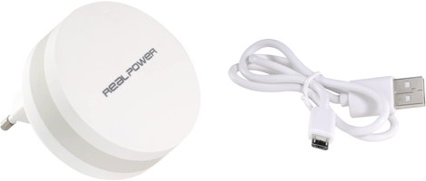 RealPower PBC-1800 Powerbank 1800 mAh Lítiumion Fehér 2. kép