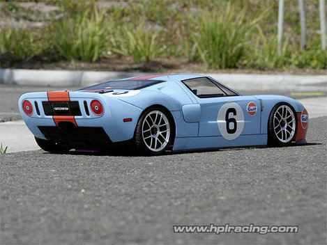 HPI Racing 7495 1:10 Karosszéria Ford Gt Body (200Mm/Wb255Mm) 200 mm Lakkozatlan, nem kivágott 4. kép
