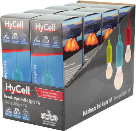 HyCell 1600-0174 Pull-Light PL LED Kemping lámpa 25 lm Elemekről üzemeltetett 50 g Kék 6. kép