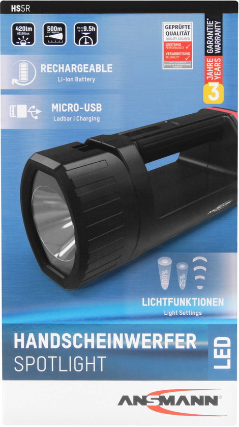 Ansmann LED Akkus kézi fényszóró Profi HS5R 330 lm 1600-0222 18. kép