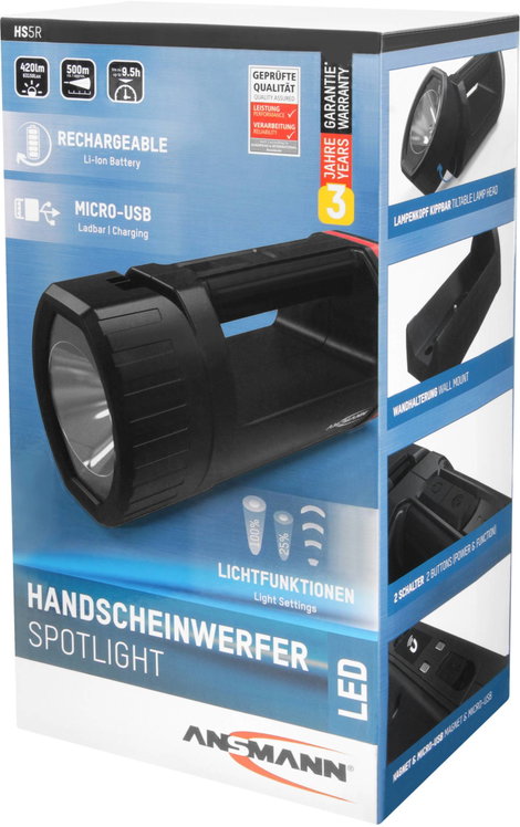Ansmann LED Akkus kézi fényszóró Profi HS5R 330 lm 1600-0222 19. kép