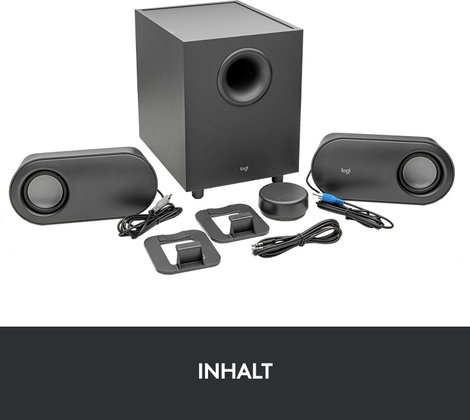 Logitech Z407 2.1 Számítógép hangszóró Bluetooth™, Vezetékes 40 W Fekete 3. kép