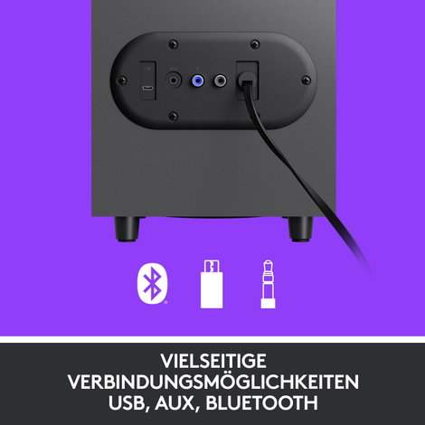 Logitech Z407 2.1 Számítógép hangszóró Bluetooth™, Vezetékes 40 W Fekete 6. kép