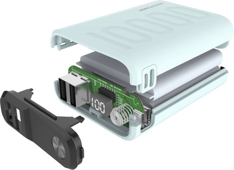 RealPower 323370 Powerbank 10000 mAh Lítium Zöld 3. kép