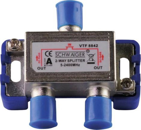 Schwaiger VTF8842 241 SAT elosztó 2 részes 5 - 2400 MHz