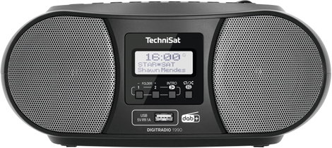 TechniSat DIGITRADIO 1990 CD-s rádió DAB+, URH AUX, Bluetooth®, CD, USB Akkutöltő funkció, Ébresztő