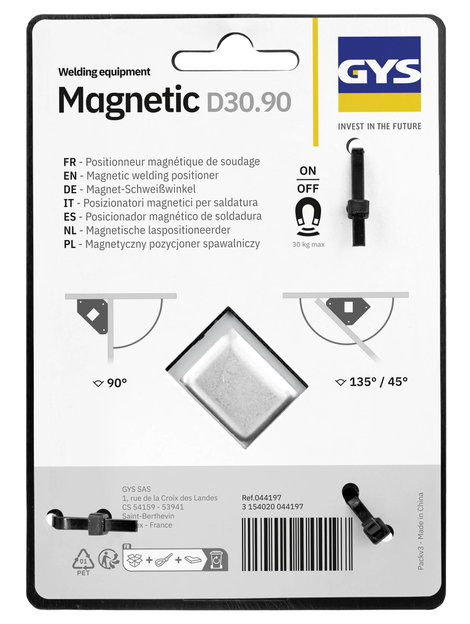 GYS 044197 Mágneses hegesztési szög MAGNETIC D30.90 3. kép