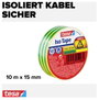 tesa Tesa 56192-00014-22 Szigetelőszalag Zöld, Sárga (H x Sz) 10 m x 15 mm 1 db 3. bélyegkép