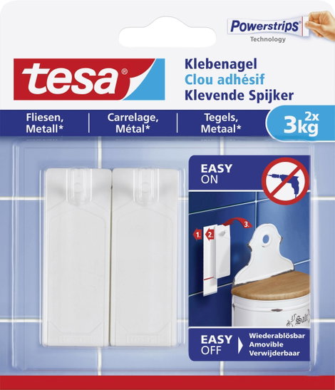 tesa 77763 Ragasztós szeg Fehér