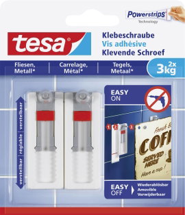 tesa 77765 Ragasztócsavar állítható Fehér