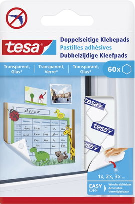 tesa tesa® TACK – kétoldalon ragadó korongok Átlátszó