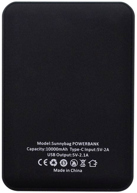 SunnyBag compact10000 Powerbank 10000 mAh Lítiumion Fekete állapotjelző 2. kép