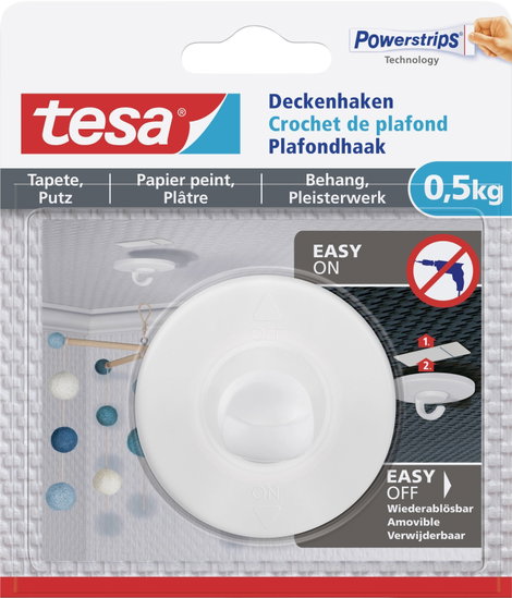 tesa 77781 Mennyezeti kampó Fehér 10. kép