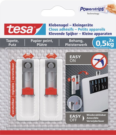 tesa 77782 Öntapadó szög kis eszközök állítható Fehér