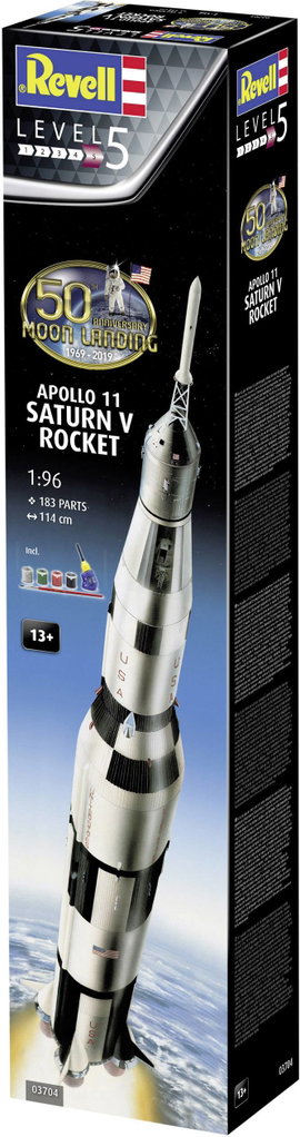 Revell 03704 Apollo 11 Saturn V Rocket Teremjármű építőkészlet 1:96