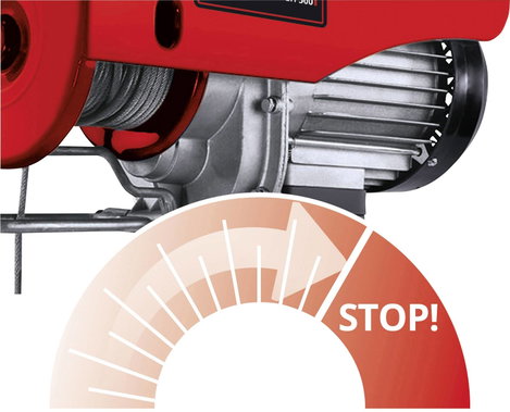 Einhell 2255140 Elektromos csörlő Teherbírás (vezetőgörgővel) 500 kg Teherbírás (vezetőgörgő nélkül) 3. kép