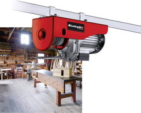 Einhell 2255140 Elektromos csörlő Teherbírás (vezetőgörgővel) 500 kg Teherbírás (vezetőgörgő nélkül) 7. kép