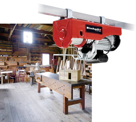 Einhell 2255160 Elektromos csörlő Teherbírás (vezetőgörgővel) 999 kg Teherbírás (vezetőgörgő nélkül) 6. kép