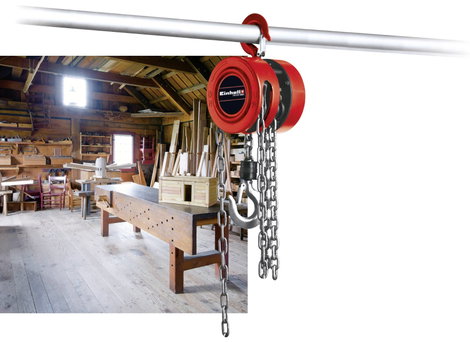Einhell 2250110 Lánc csörlő Teherbírás (vezetőgörgő nélkül) 1000 kg 4. kép