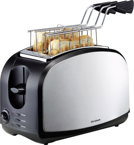 Trisa Crispy Snack Kenyérpirító Nemesacél, Fekete