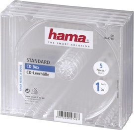 Hama CD tok 00044748 1 CD/DVD/Blu-Ray Átlátszó 5 db