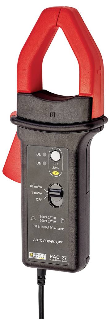 Chauvin Arnoux PAC 27 Lakatfogó adapter Mérési tartomány A/AC: 0.5 - 1000 A Mérési tartomány A/DC: 0 2. kép