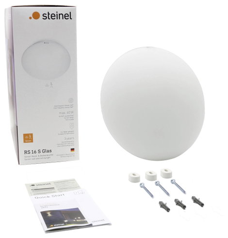 Steinel 110081895 RS 16 LED Glas LED-es mennyezeti lámpa mozgásjelzővel LED Fixen beépített LED-es 9 7. kép