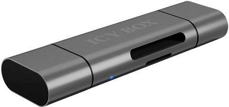 ICY BOX IB-CR200-C, SD/microSD USB 2.0 Card Reader mit Type-C® & -A und Micro-B Anschlüs USB stick U 2. kép