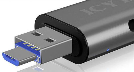 ICY BOX IB-CR200-C, SD/microSD USB 2.0 Card Reader mit Type-C® & -A und Micro-B Anschlüs USB stick U 6. kép