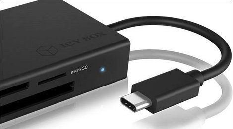 ICY BOX IB-CR401-C3, Type-C® USB 3.0 Kartenleser (CF, SD 4.0, micro SD 4.0), UHS-II, mit KÜlső memór 5. kép