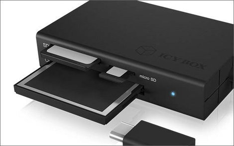 ICY BOX IB-CR401-C3, Type-C® USB 3.0 Kartenleser (CF, SD 4.0, micro SD 4.0), UHS-II, mit KÜlső memór 6. kép