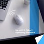 Perixx PERIMICE-802 W WLAN egér Bluetooth™ Optikai Fehér 3 Gombok 1000 dpi 4. bélyegkép