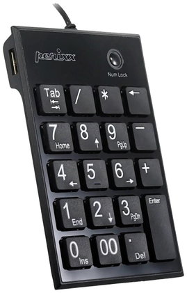 Perixx PERIPAD-202 H B Számtömb USB Multimédia gombok Fekete